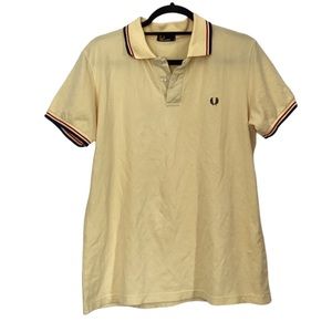 Fred Perry Yellow Cotton Polo Shirt Mens XL